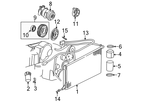 2002 GMC Savana 3500 A/C Compressor Diagram