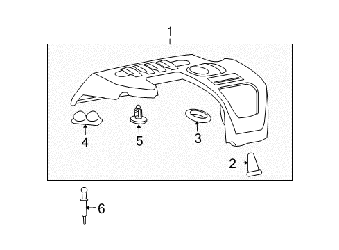 2009 Pontiac G5 Engine Cover Diagram for 12602518