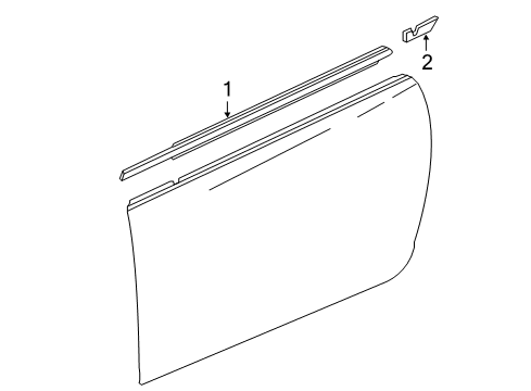 2012 Cadillac CTS Exterior Trim - Door Diagram