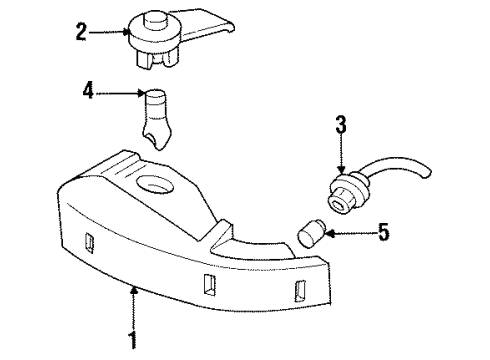1994 Pontiac Firebird Signal Lamp Bulb Diagram for 9441855