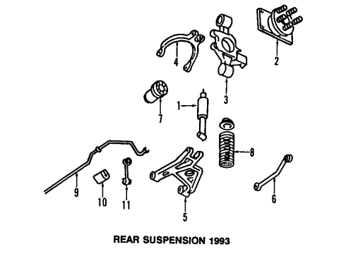 1993 Cadillac Allante Lower Control Arm - Rear Diagram