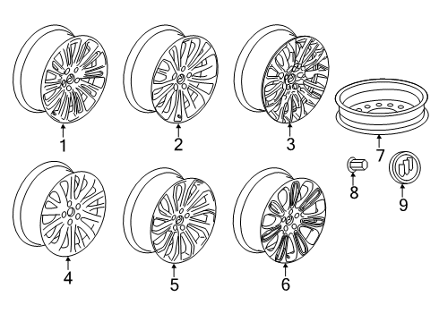 2019 Buick LaCrosse Spare Wheel, Rear Diagram for 84095141
