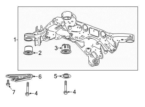 2019 Buick LaCrosse Suspension Crossmember, Rear Diagram for 84228787