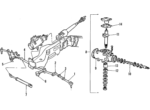1985 Buick Riviera Tie Rod End, Inner Diagram for 7833122