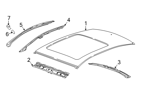 2018 Buick LaCrosse Roof & Components Diagram