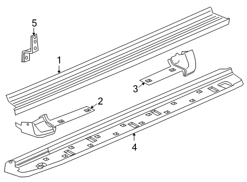 2003 Cadillac Escalade Support, Passenger Side Diagram for 12477816