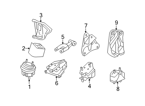 2006 Chevy Monte Carlo Engine & Trans Mounting Diagram