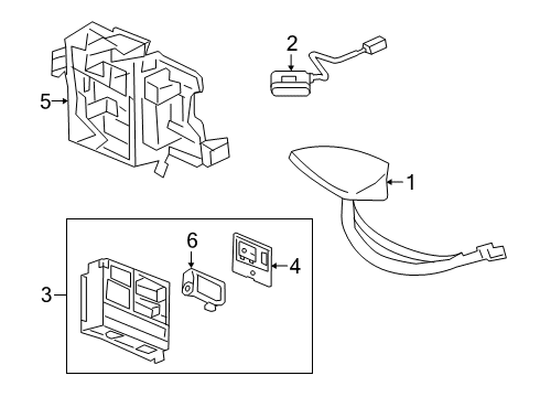2025 Cadillac XT6 Communication System Components Diagram