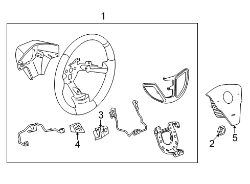 2015 Chevy Captiva Sport Steering Wheel & Trim Diagram