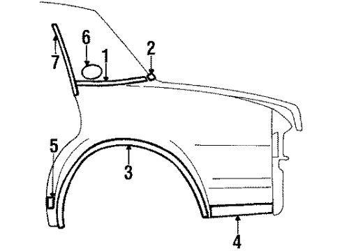 1985 Buick Skylark Emblem Diagram for 20099955