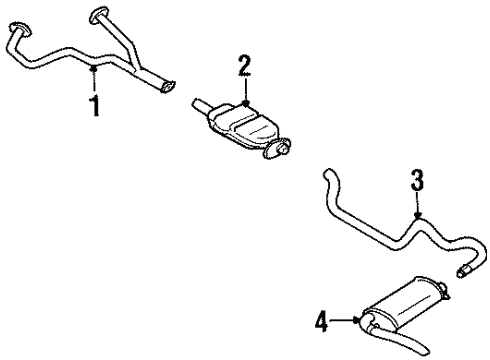 1993 Pontiac Firebird Exhaust System Diagram 2 - Thumbnail