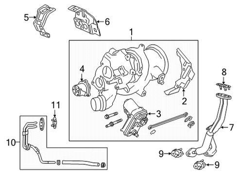 2025 Buick Envision Turbocharger, Turbocharger / Supercharger Diagram for 12723028