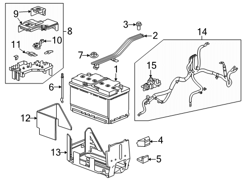 2024 GMC Acadia Hold Down Diagram for 84836258
