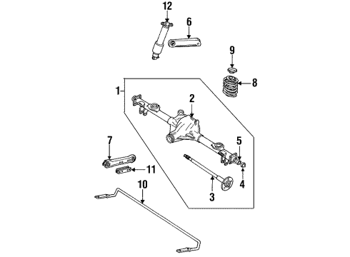 1992 Buick Commercial Chassis Rear Suspension Components Diagram