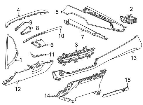 2025 Buick Enclave Instrument Panel Components Diagram