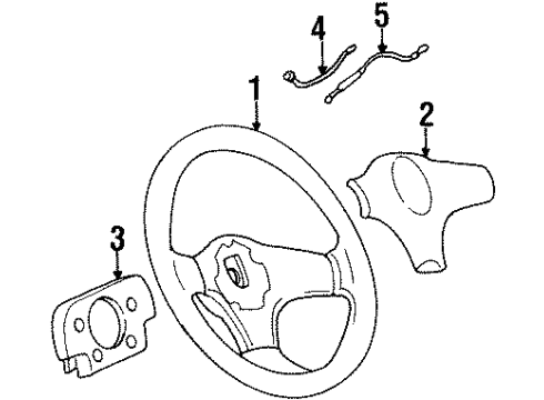1992 Oldsmobile Achieva Steering Wheel & Trim Diagram