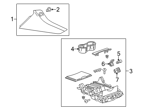 2015 Cadillac Escalade Compartment, Front Passenger Side Diagram for 23373393