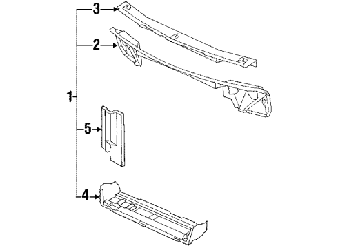 1986 Buick LeSabre Radiator Support Diagram