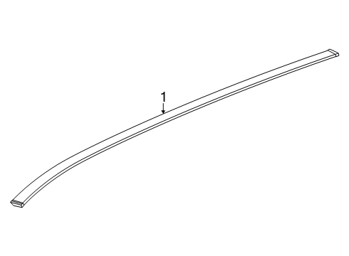 2024 Chevy Silverado EV Exterior Trim - Roof Diagram