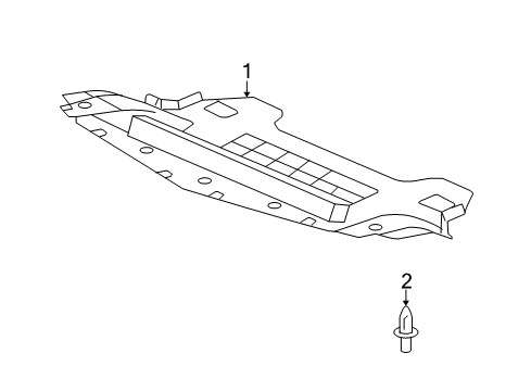 2009 Cadillac SRX Splash Shields Diagram