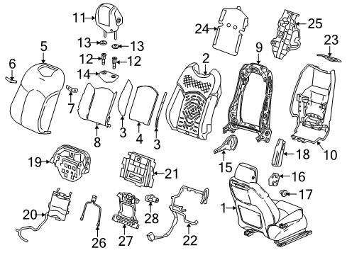 2017 Cadillac CT6 Emblem Diagram for 22958608