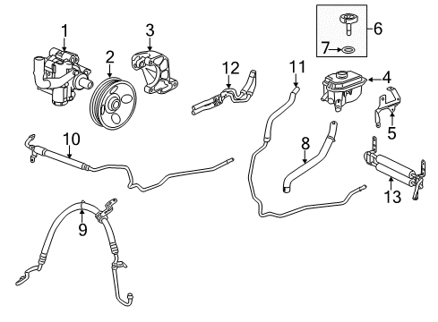 2012 Cadillac SRX Reservoir Cap Diagram for 22840018