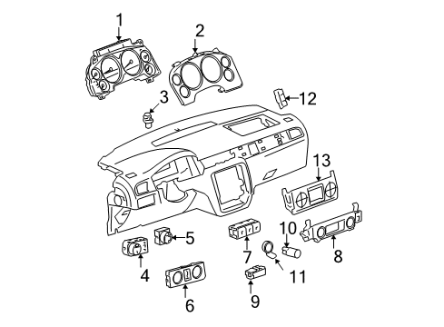 2008 Chevy Silverado 2500 HD Driver Information Center Diagram