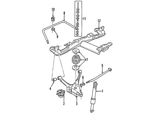1998 Buick Park Avenue Stabilizer Link, Rear Diagram for 25940977