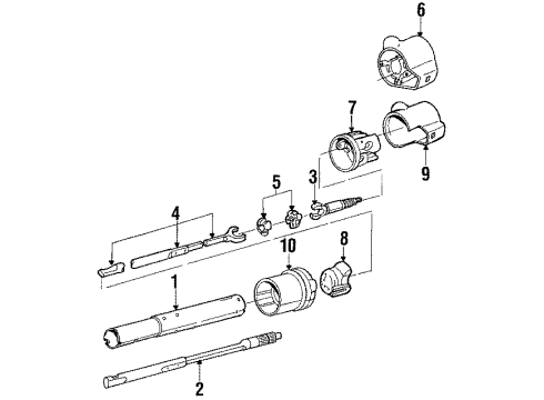 1987 Buick Skyhawk Steering Column & Wheel Diagram