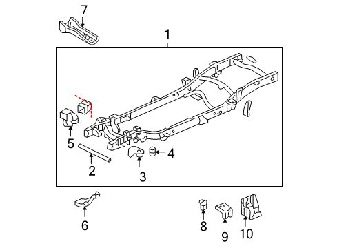 2005 Chevy Suburban 2500 Rear Hanger Diagram for 12476434