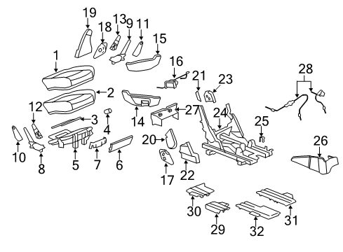 Cover, Seat Adjuster/Recliner Diagram for 22759085