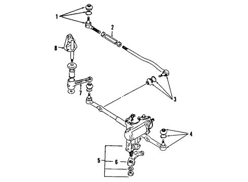 1998 Chevy Tracker Steering Gear & Linkage Diagram 3 - Thumbnail