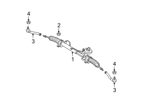 2004 Chevy Aveo Steering Gear Diagram for 96425093