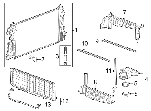 2025 Buick Encore GX Radiator & Components Diagram 2 - Thumbnail