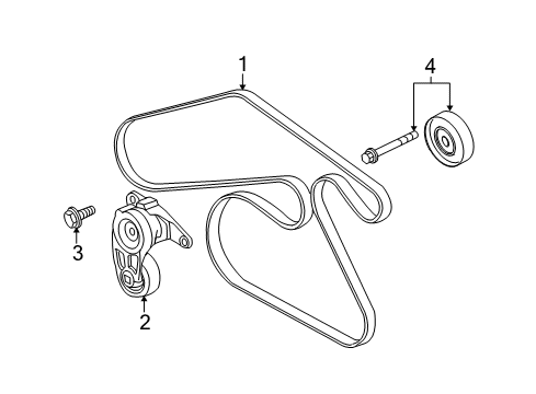 2009 Chevy Equinox Belts & Pulleys - Belts Diagram 2 - Thumbnail