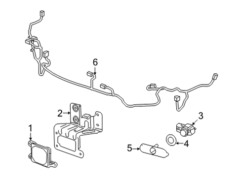 2023 Buick Envision Electrical Components - Front Bumper Diagram