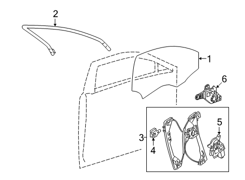 2012 Cadillac CTS Front Door - Body Diagram 4 - Thumbnail