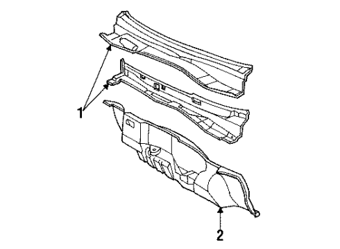 1993 Buick Regal Cowl Diagram