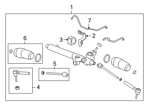 2010 Hummer H3T Outer Tie Rod Diagram for 15907712