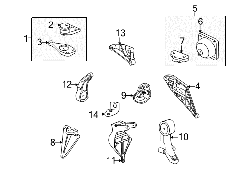 2004 Saturn L300 Damper Diagram for 24410987