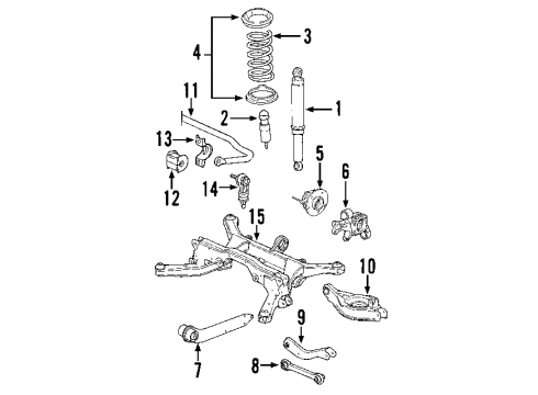 2008 Saturn Vue Rear Suspension Components Diagram 5 - Thumbnail