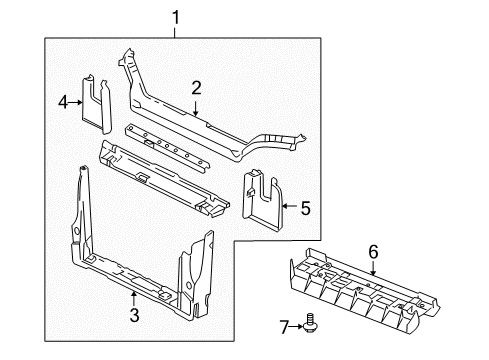 2005 Pontiac Montana Air Deflector Diagram for 15206750