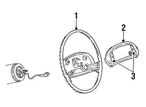 1999 Oldsmobile LSS Steering Wheel Diagram 2 - Thumbnail