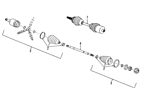 1995 Saturn SL2 Front Axle Diagram