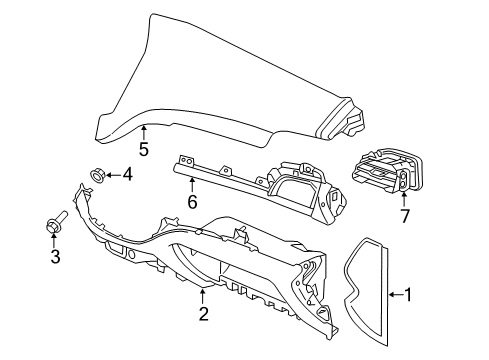 2024 Chevy Traverse Limited Instrument Panel Components Diagram 3 - Thumbnail