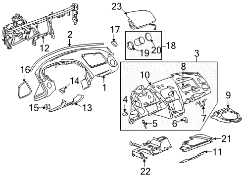 2007 Pontiac Solstice Carrier Assembly Damper Diagram for 15844950