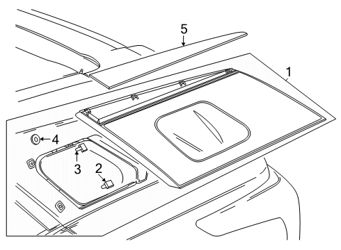 2024 Chevy Blazer EV Glass & Hardware - Quarter Panel Diagram
