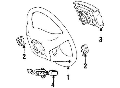 2000 Chevy Prizm Steering Column & Wheel Diagram