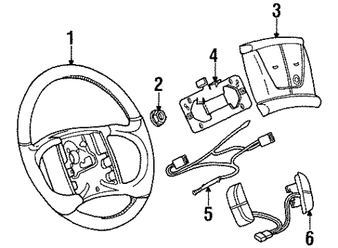 1997 Buick Skylark Steering Wheel Diagram 2 - Thumbnail
