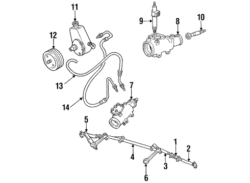 1992 Chevy Caprice Idler Arm Diagram for 26041013